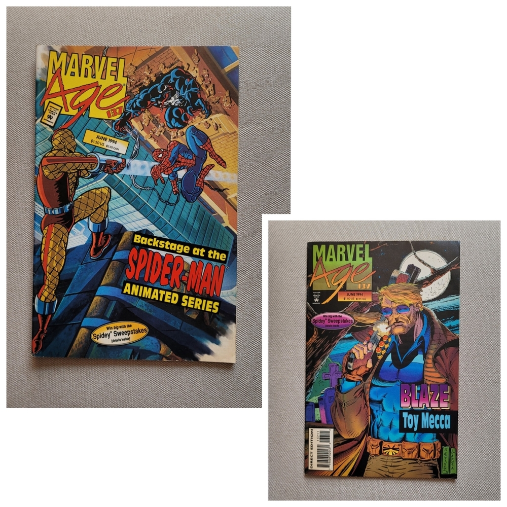 MARVEL COMICS Marvel Age Dual Sided Blaze & Superman Comic Book, Vol. 1 #137
